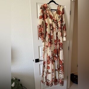 Baltic Born Cream and Red Floral Dress
